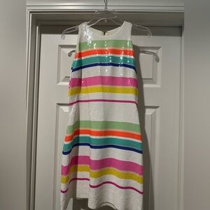 Girls' Multicolor Stripe Sleeveless Dress